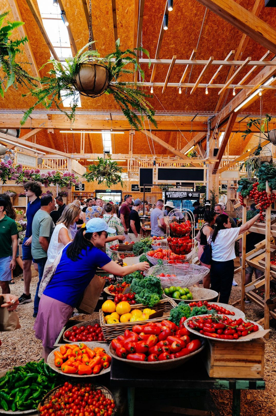 Fresh vegetables at a neighborhood market stall